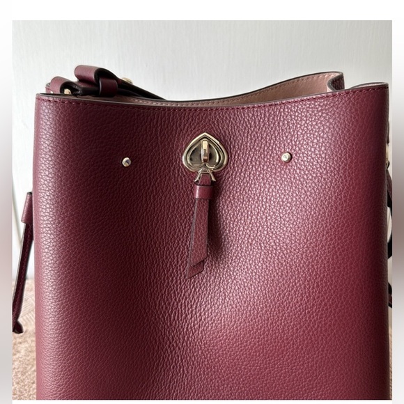 Kate Spade Marti Burgundy Leather Tote Bag - Picture 3 of 8